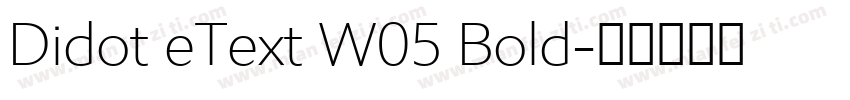 Didot eText W05 Bold字体转换